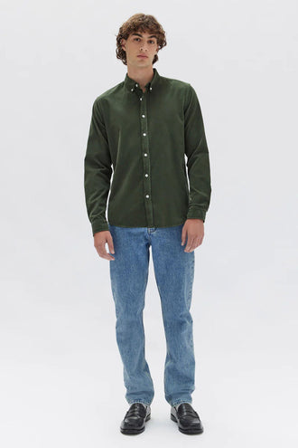 Assembly Mens Cord LS Shirt - Forest
