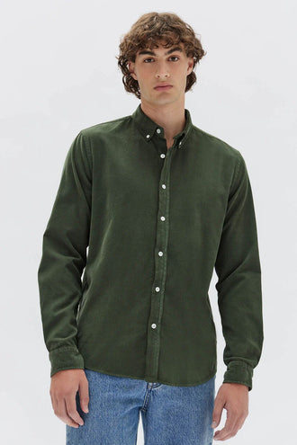Assembly Mens Cord LS Shirt - Forest