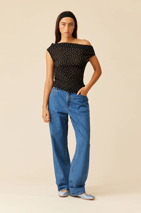 Ruby Emma Crinkle Top - Polka Dot