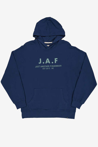 Just Another Fisherman Premium J.A.F Logo Hood - Dark Denim