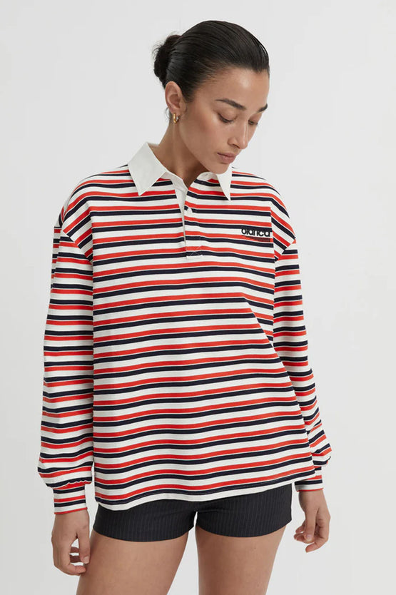 Blanca Ellie Polo Top - Red