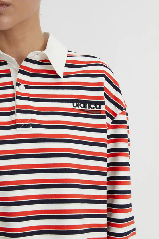 Blanca Ellie Polo Top - Red