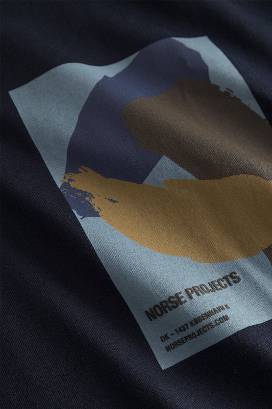 Norse Projects Simon Brush Print T-Shirt - Navy