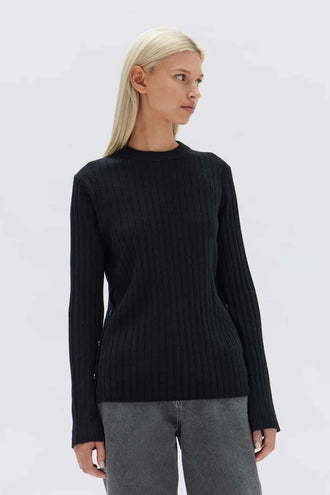 Assembly Adria Wool Cashmere LS - Black
