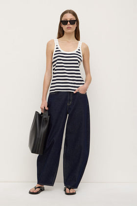 Assembly Adria Stripe Tank - White/Navy