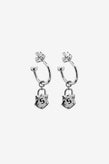 Stolen Girlfriends Club Shield Anchor Earrings - Silver