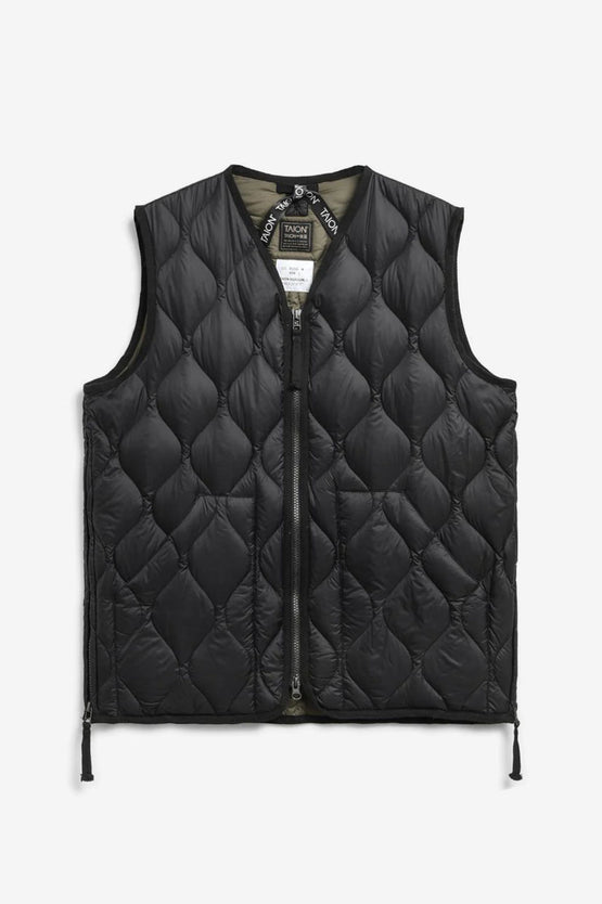 Taion Military V Neck Soft Shell Vest - Black
