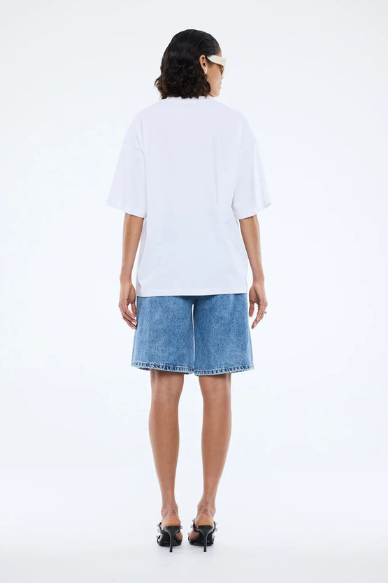 Ena Pelly Blurred Daisy Frame Tee - White