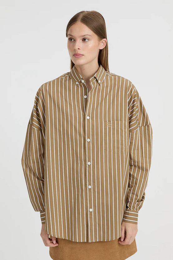 Blanca Callum Shirt - Camel/White