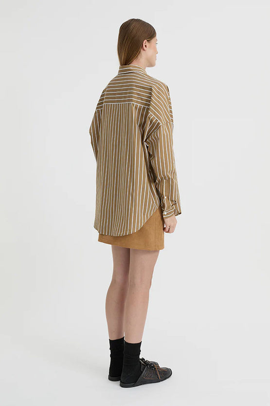 Blanca Callum Shirt - Camel/White