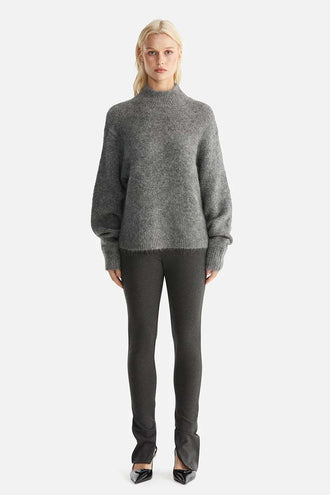 Ena Pelly Nicola Mohair Knit - Charcoal