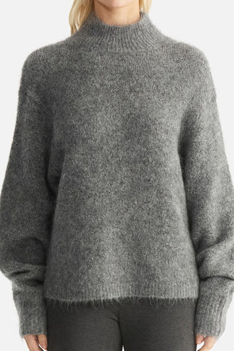 Ena Pelly Nicola Mohair Knit - Charcoal