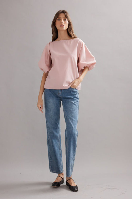 Caitlin Crisp Coastline Top - Dusty Rose