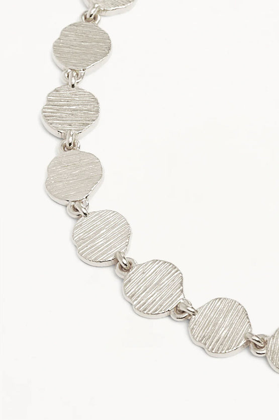 By Charlotte Woven Light Coin Bracelet - Silver