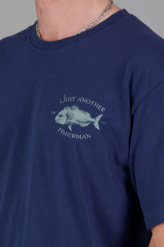 Just Another Fisherman Snapper Logo Tee - Dark Denim