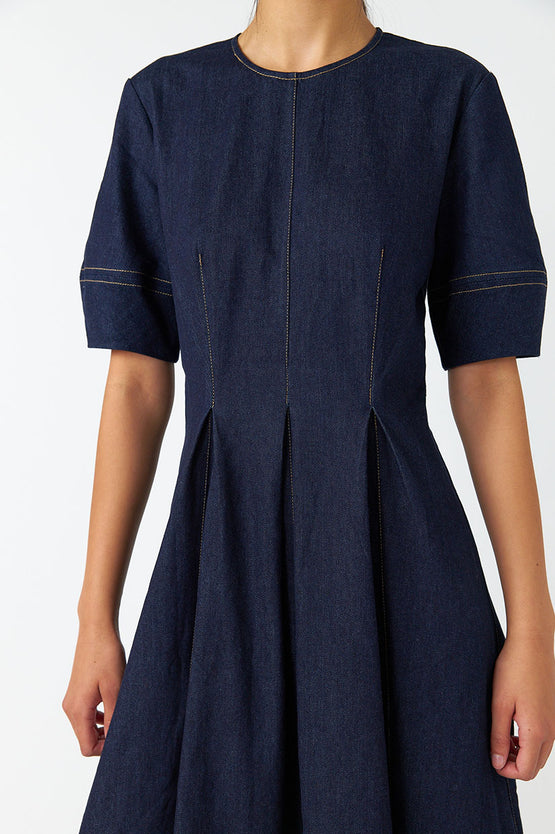 Sylvester Denim Godget Dress - Blue
