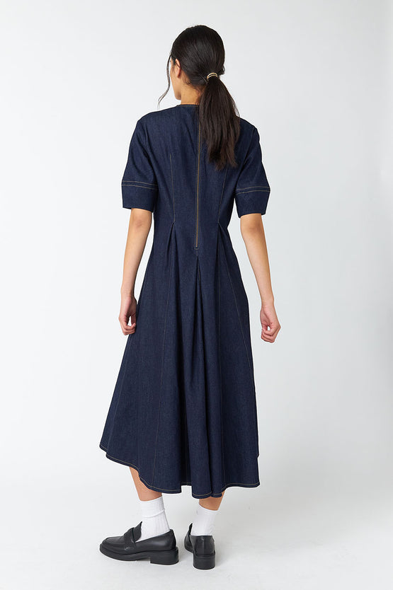 Sylvester Denim Godget Dress - Blue