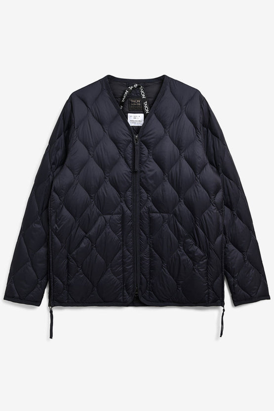 Taion Military V Neck Soft Shell Jacket - Navy