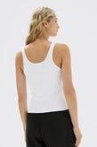 Assembly Drew Rib Tank - White