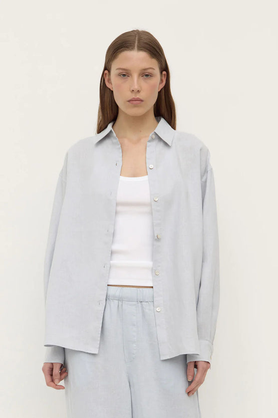 Assembly Everyday Linen LS Shirt - Cloud