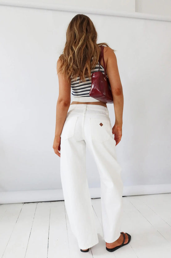 A Brand 99 Barrel Jean - White Gold