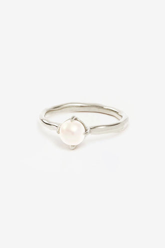 By Charlotte Endless Grace Pearl Ring - Silver