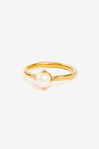 By Charlotte Endless Grace Pearl Ring - Gold