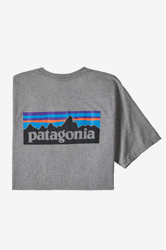 Patagonia P-6 Responsibili Tee - Gravel Heather