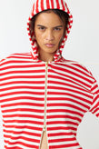 Sylvester Stripey Hoodie - Red White