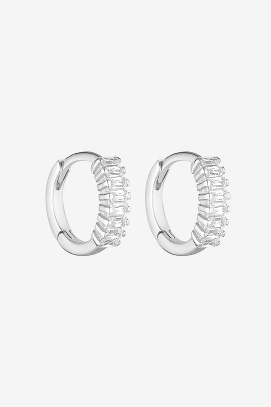 Porter Jewellery Gemini Huggies - Sterling/Clear