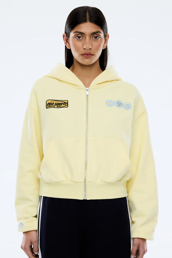 Ena Pelly Sports Zip Through Hood - Lemon