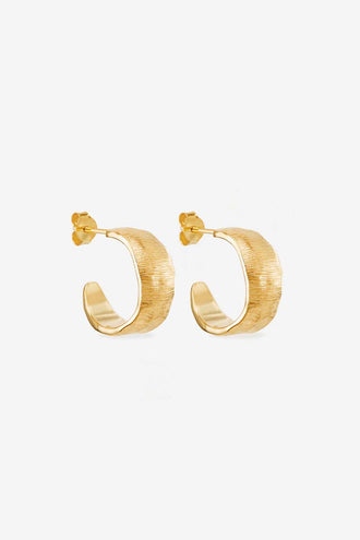 By Charlotte Woven Light Hoops - Gold