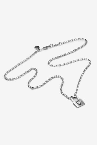 Stolen Girlfriends Club Locked Heart Necklace - Silver