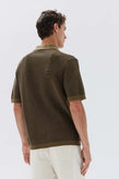 Assembly Lorne Knit SS Polo - Pea/Olive