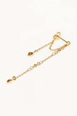 By Charlotte Luck & Love Chain Earrings - Gold