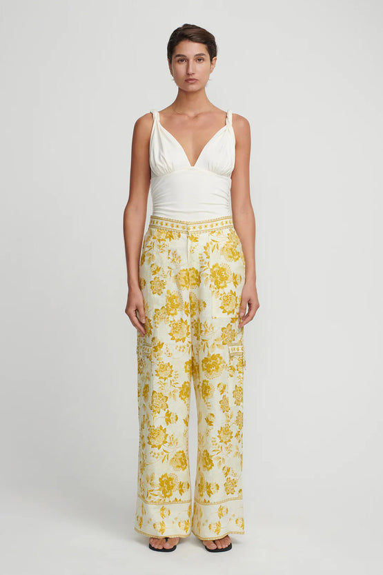Hansen & Gretel Luna Wide Pant - Gold Nectar