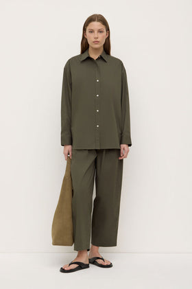 Assembly Marigold Poplin Shirt - Moss