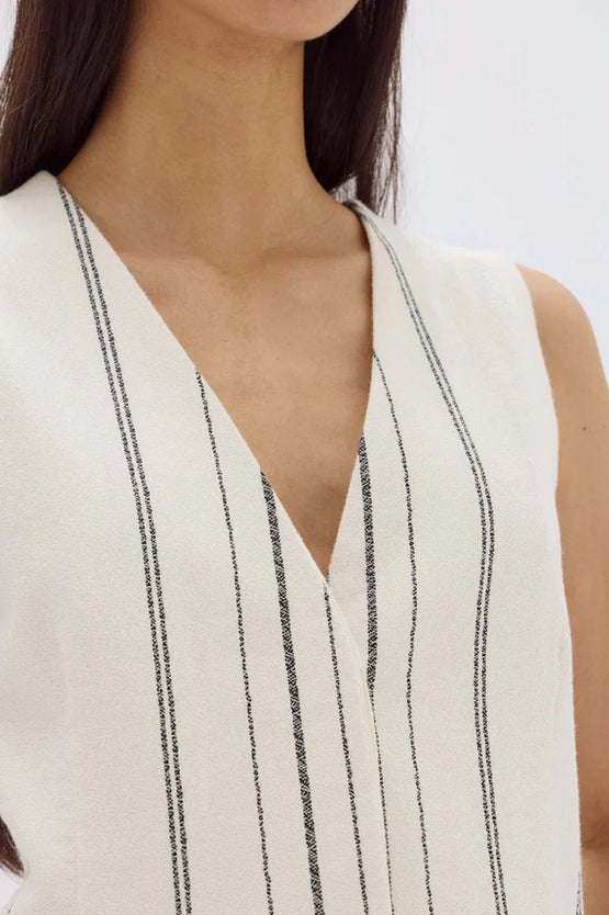 Assembly Matera Stripe Vest - Cream/Black