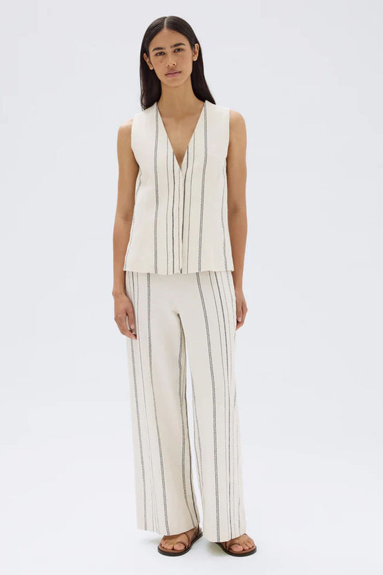 Assembly Matera Stripe Pant - Cream/Black