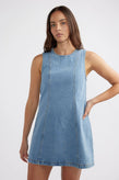 Ena Pelly Reese Mini Dress - Blue Wash