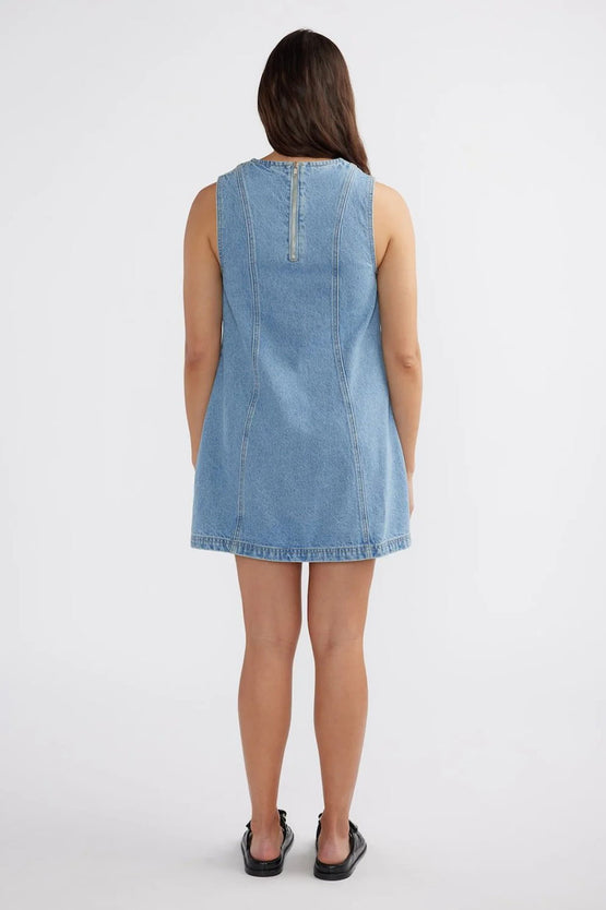 Ena Pelly Reese Mini Dress - Blue Wash