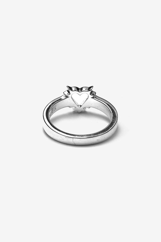 Stolen Girlfriends Club Mini Heart Spike Ring - Silver