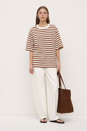 Assembly Monte Stripe SS Tee - Earth/White