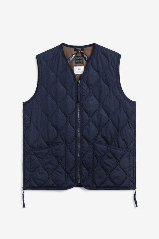 Taion Military V Neck Hard Shell Vest - Navy