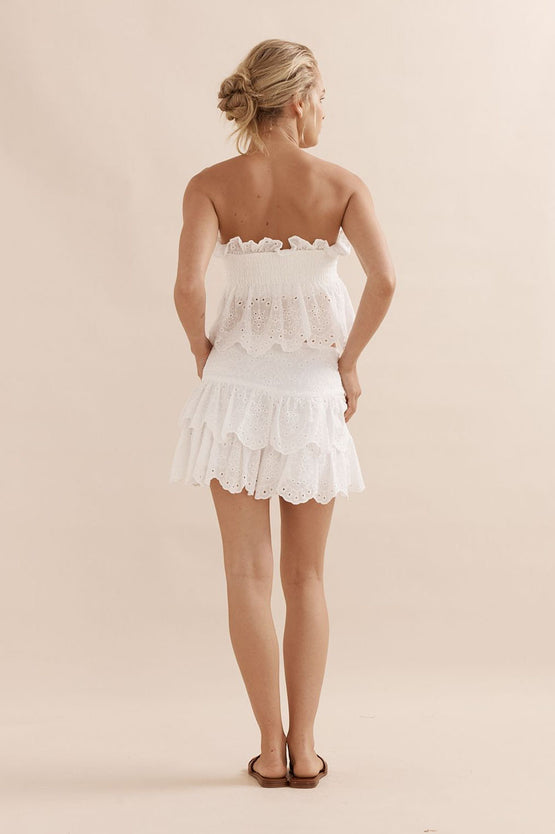 Caitlin Crisp Newport Shorts - White Broderie