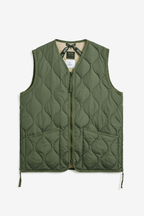 Taion Military V Neck Hard Shell Vest - Olive
