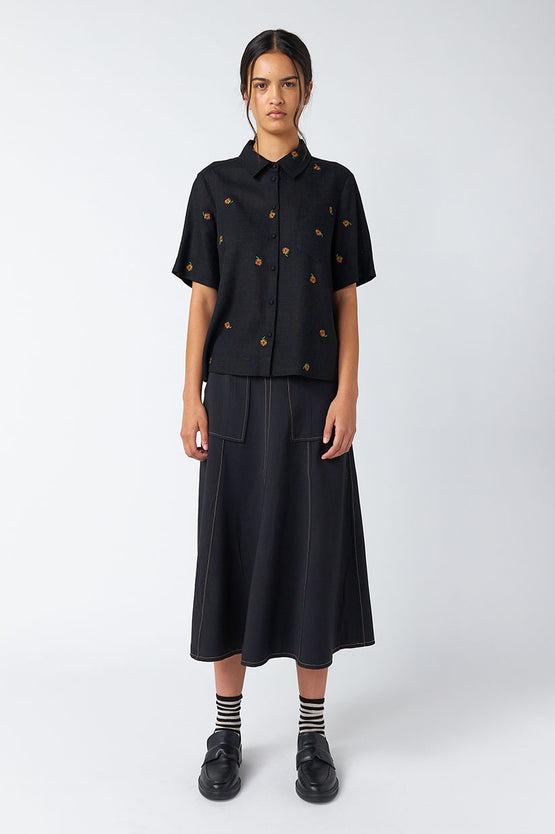 Sylvester Pansy Shirt - Black