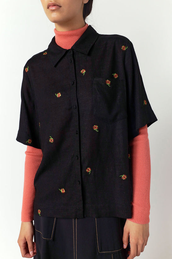 Sylvester Pansy Shirt - Black