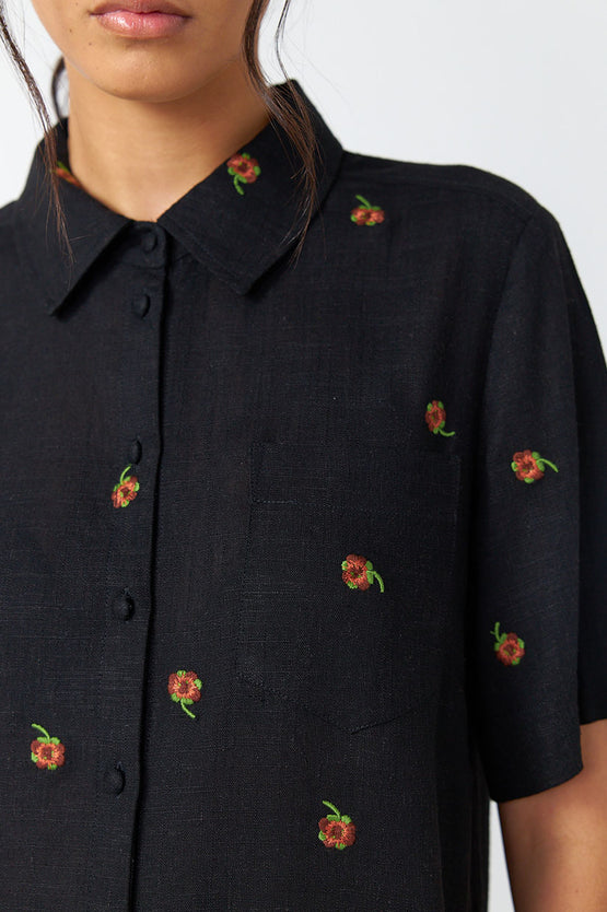 Sylvester Pansy Shirt - Black