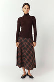 Sylvester Plaid Skirt - Mocha